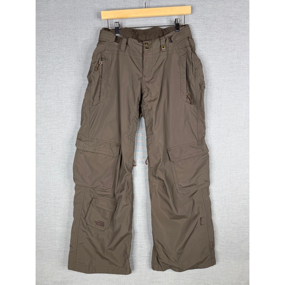The North Face Womens HyVent Recco Ski Snowboard Pants Brown Medium Cargo M/M